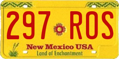 NM license plate 297ROS