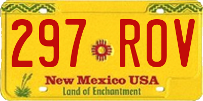 NM license plate 297ROV