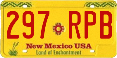 NM license plate 297RPB