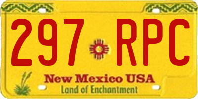 NM license plate 297RPC
