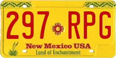 NM license plate 297RPG