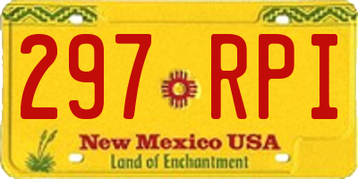 NM license plate 297RPI
