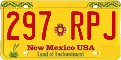 NM license plate 297RPJ
