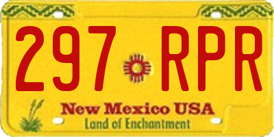 NM license plate 297RPR