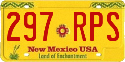 NM license plate 297RPS