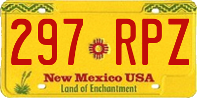 NM license plate 297RPZ