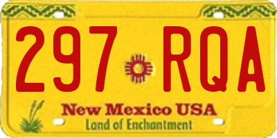 NM license plate 297RQA