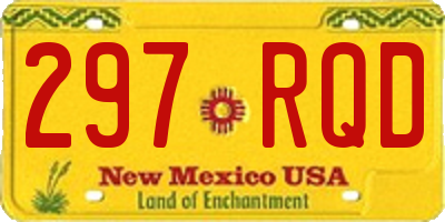 NM license plate 297RQD