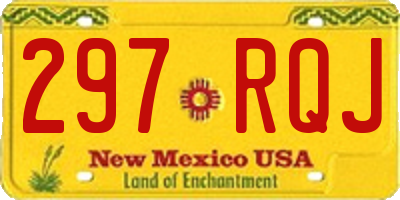 NM license plate 297RQJ