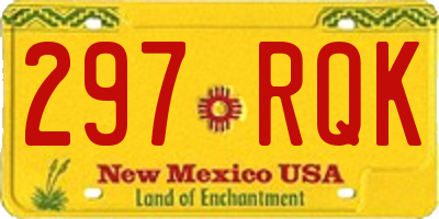 NM license plate 297RQK