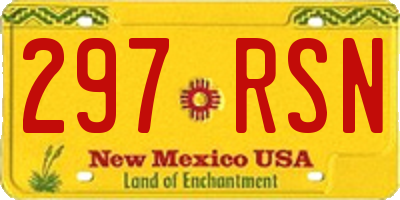 NM license plate 297RSN