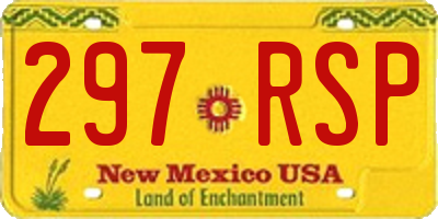NM license plate 297RSP