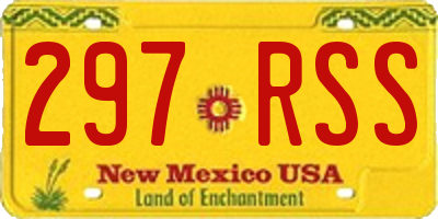 NM license plate 297RSS
