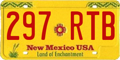 NM license plate 297RTB