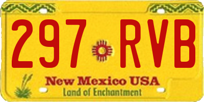 NM license plate 297RVB