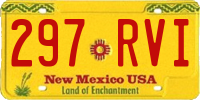 NM license plate 297RVI