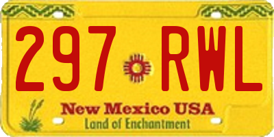 NM license plate 297RWL