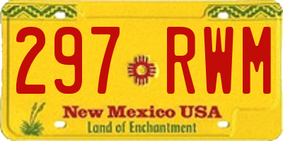 NM license plate 297RWM