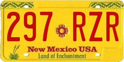 NM license plate 297RZR