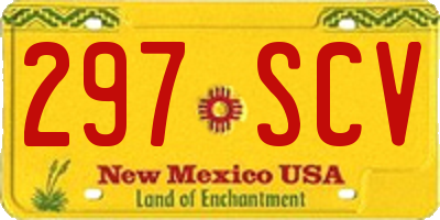 NM license plate 297SCV