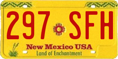 NM license plate 297SFH