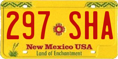 NM license plate 297SHA