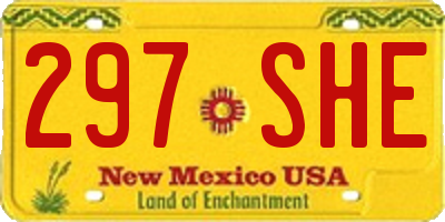 NM license plate 297SHE