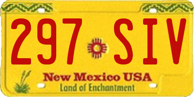NM license plate 297SIV