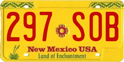 NM license plate 297SOB