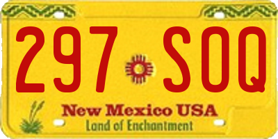 NM license plate 297SOQ