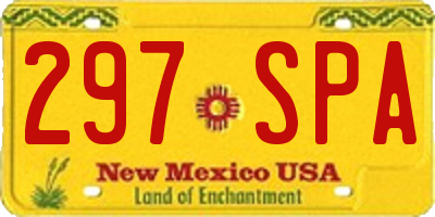 NM license plate 297SPA