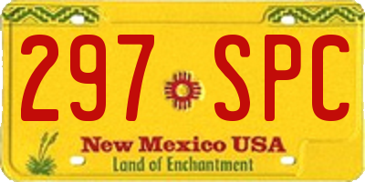 NM license plate 297SPC