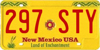 NM license plate 297STY
