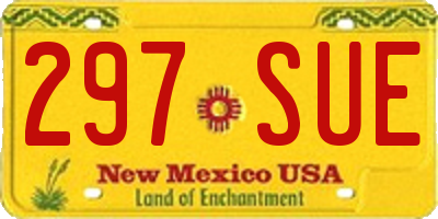 NM license plate 297SUE
