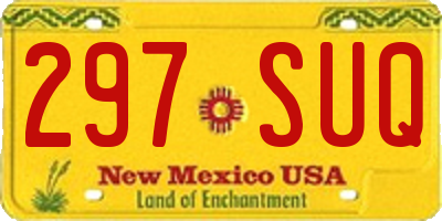 NM license plate 297SUQ