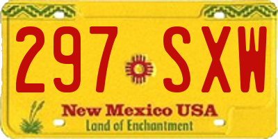 NM license plate 297SXW