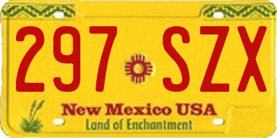 NM license plate 297SZX
