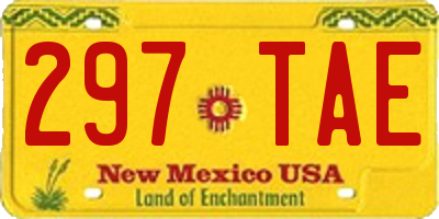 NM license plate 297TAE