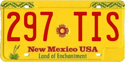 NM license plate 297TIS
