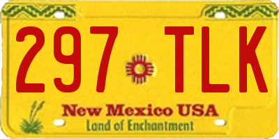 NM license plate 297TLK