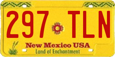 NM license plate 297TLN