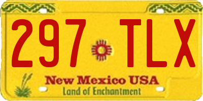 NM license plate 297TLX