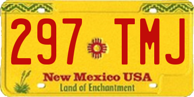 NM license plate 297TMJ