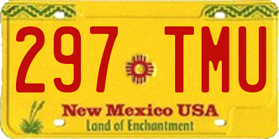NM license plate 297TMU