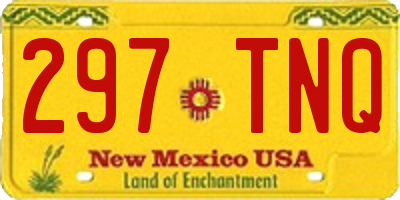 NM license plate 297TNQ