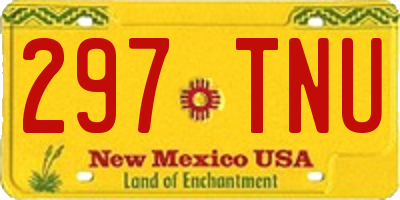 NM license plate 297TNU