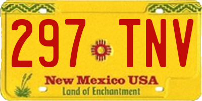 NM license plate 297TNV