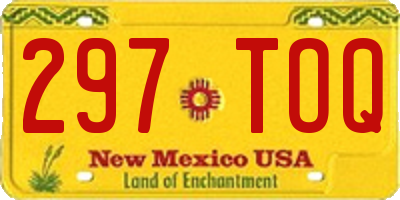 NM license plate 297TOQ