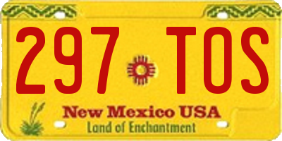 NM license plate 297TOS
