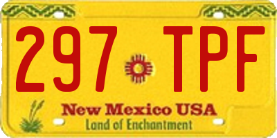 NM license plate 297TPF